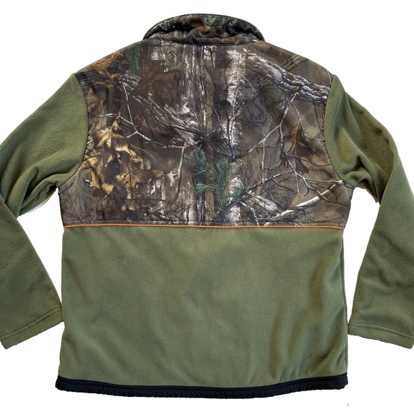 Realtree Camo Jacket Mens L Full Zip Up Fleece Long Sleeve Xtra Hunting Camping - Picture 6 of 7
